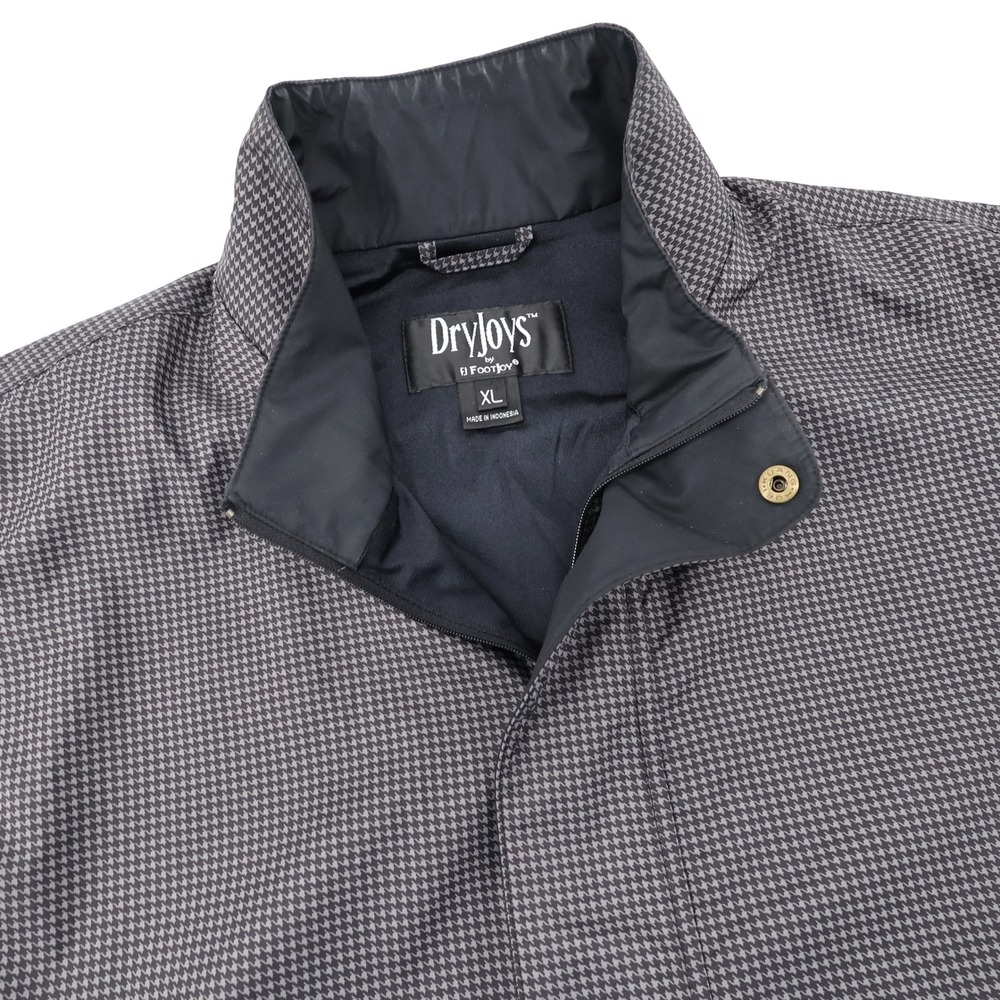 DryJoys by FootJoy Mens Golf Vest XL Houndstooth Pullover Sleeveless Windbreaker